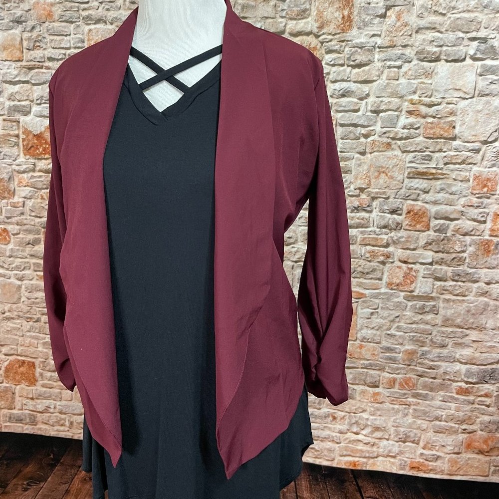 NWT Blazer In Wine - Picture 2 of 9
